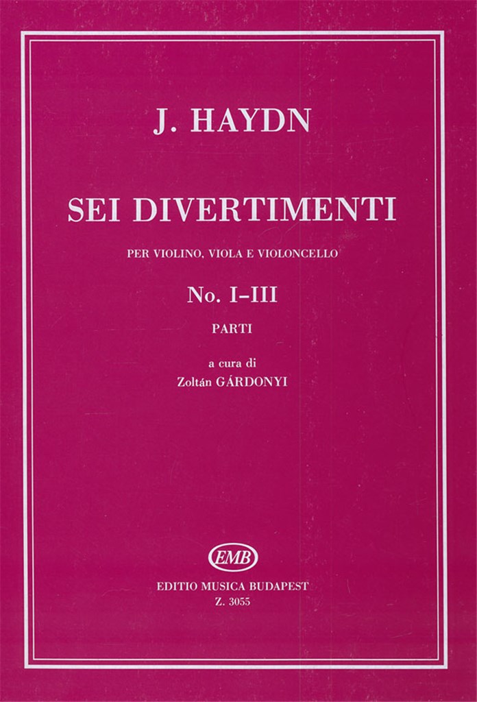 Sei divertimenti für Violine, Viola und Violonce